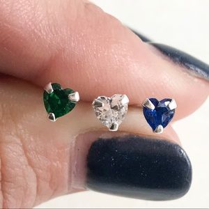 Heart stud earrings 925 Sterling Silver